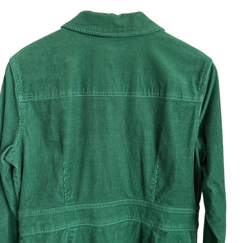 Boden Flora Dark Green Cord Button Long Sleeve Shirt Dress SZ 10R Fall Corduroy - Picture 6 of 13